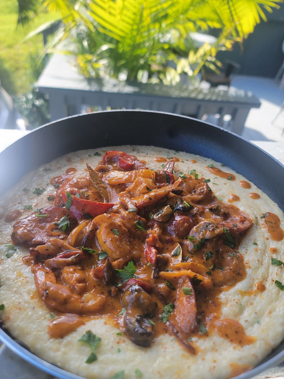 Shrimp and grits prepared by Chef Tenisha